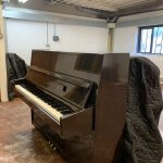 Second hand Star upright piano in polished mahogany