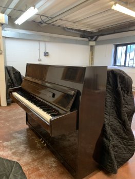 Second hand Star upright piano in polished mahogany